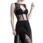 Catsuit aus Netzstoff mit Blumen
