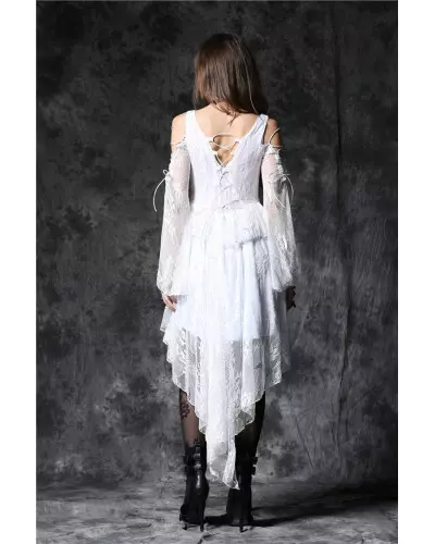 White Dress with Wide Sleeves from Dark in love Brand at €55.00