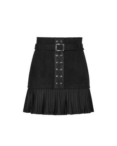 FALDA POLIPIEL CON TARTAN