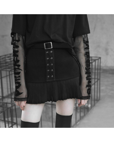 FALDA POLIPIEL CON TARTAN