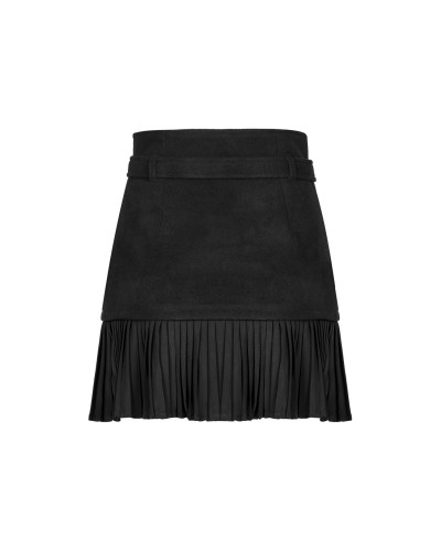 FALDA POLIPIEL CON TARTAN