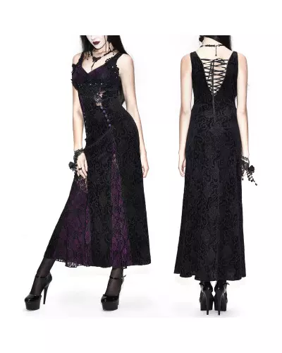 Vestido de Renda Preto e Lilás da Marca Devil Fashion por 129,00 €