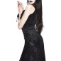 Black and Lilac Lace Dress