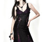Schwarz-Lilanes Kleid aus Spitze