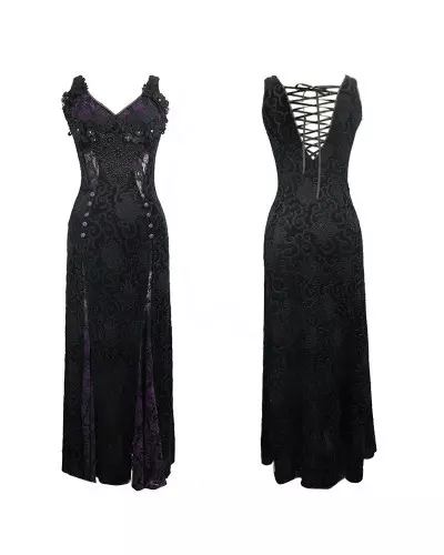 Vestido de Encaje Negro y Lila marca Devil Fashion a 129,00 €