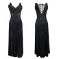 Vestido de Encaje Negro y Lila