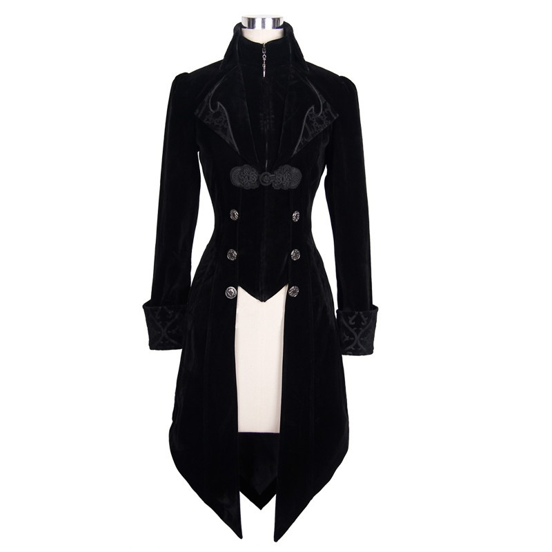 CHAQUETA LARGA CON BOTONES