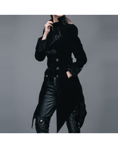CHAQUETA LARGA CON BOTONES