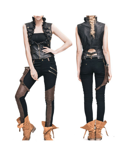 PANTALON TEJANO NEGRO CON ROTOS