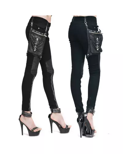 Schwarze Hose mit Tasche der Devil Fashion-Marke für 85,00 €
