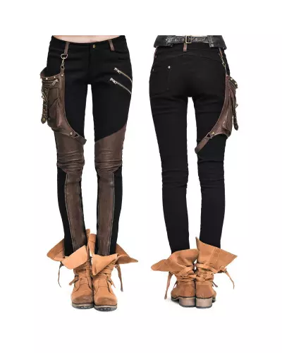 Black and Brown Pants with Pocket from Devil Fashion Brand at €85.00