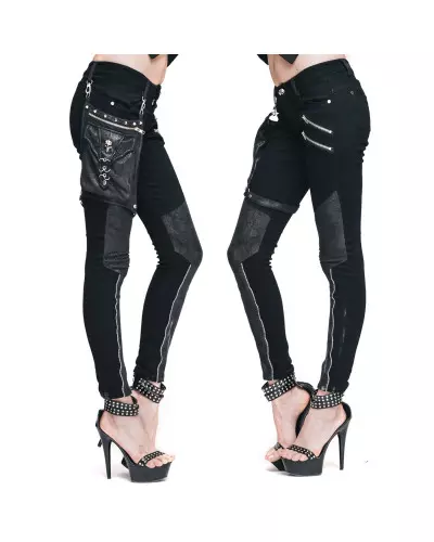 Schwarze Hose mit Tasche der Devil Fashion-Marke für 85,00 €