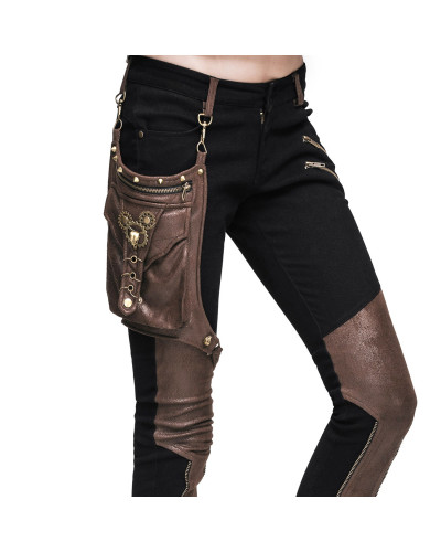PANTALON TEJANO NEGRO CON ROTOS