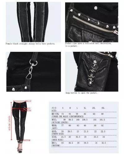 Pantalon Noir avec Poche de la Marque Devil Fashion à 85,00 €