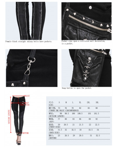PANTALON GOTICO CON RIÑONERA