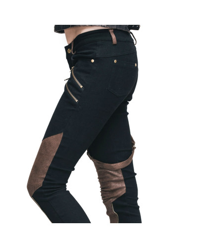 PANTALON TEJANO NEGRO CON ROTOS