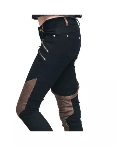 Schwarz-Braune Hose mit Tasche der Devil Fashion-Marke für 85,00 €