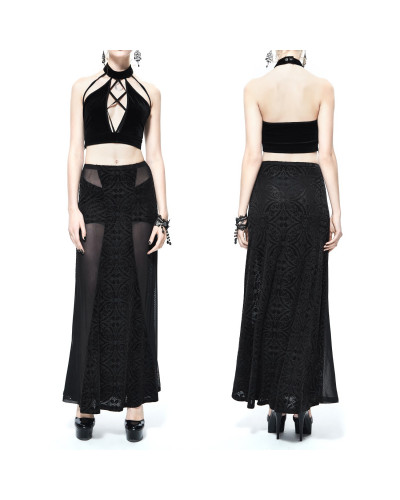 falda marron con rayas steampunk