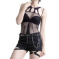 T-Shirt Long en Grille
