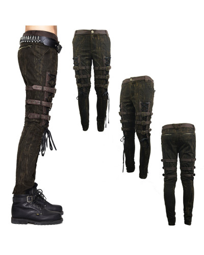pantalon hombre con hebillas