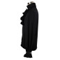 Chemise Noire avec Jabot pour Homme