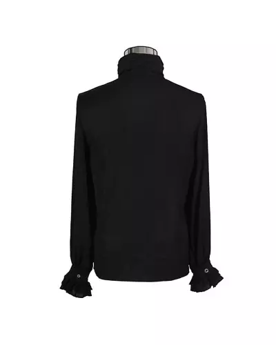 Schwarzes Hemd mit Rüschenkragen für Männer der Devil Fashion-Marke für 66,50 €