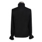 Chemise Noire avec Jabot pour Homme