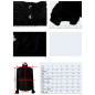 Chemise Noire avec Jabot pour Homme