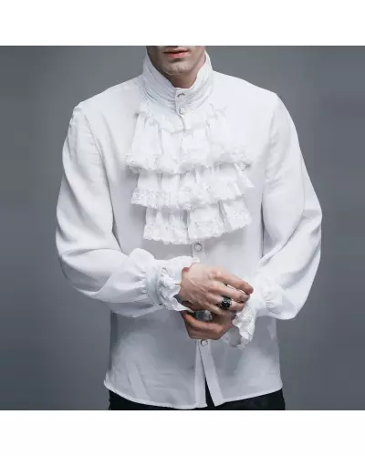 Chemise Blanche avec Jabot pour Homme de la Marque Devil Fashion à 66,50 €