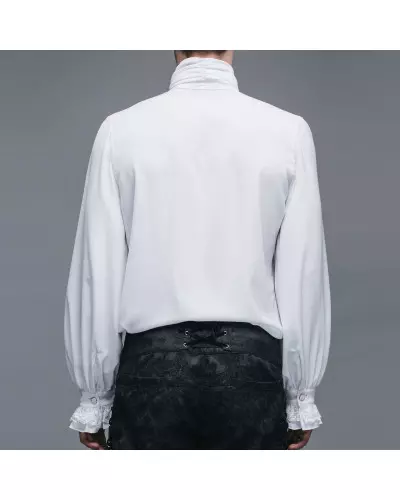 White Shirt with Ruffle Neck for Men from Devil Fashion Brand at €66.50