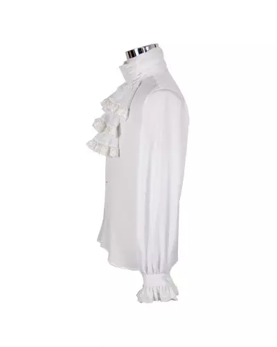 Weißes Hemd mit Rüschenkragen für Männer der Devil Fashion-Marke für 66,50 €
