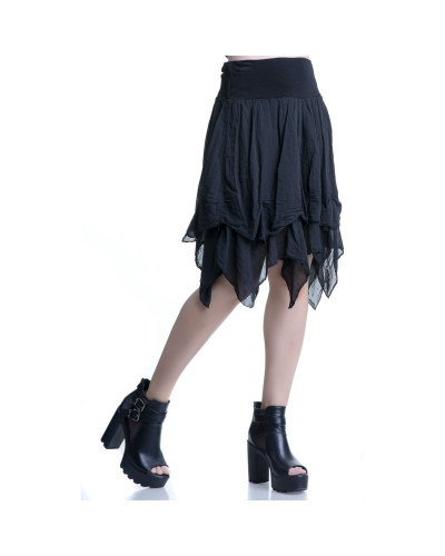 Black Skirt with Peaks