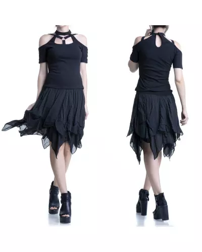 Black Skirt with Peaks from Style Brand at €16.00
