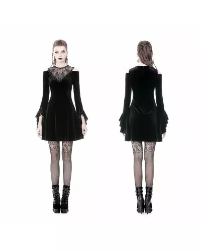 Kurzes Kleid aus Samt der Dark in love-Marke für 41,00 €