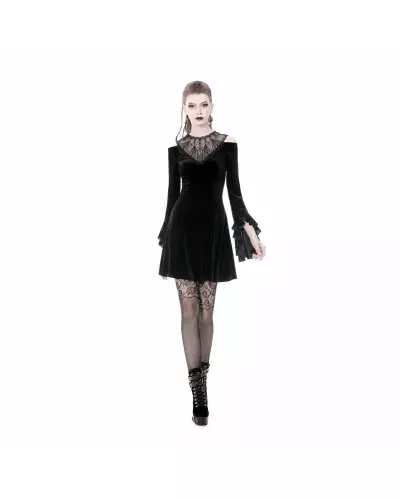 Kurzes Kleid aus Samt der Dark in love-Marke für 41,00 €