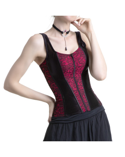 Corset Rojo y Negro