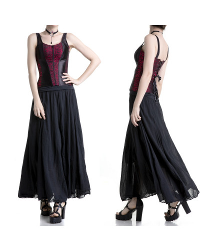 Corset Rojo y Negro