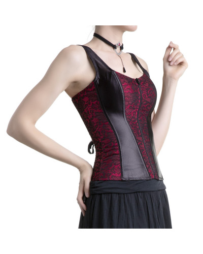 Corset Rojo y Negro