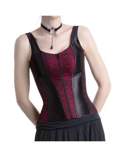 Corset Rojo y Negro