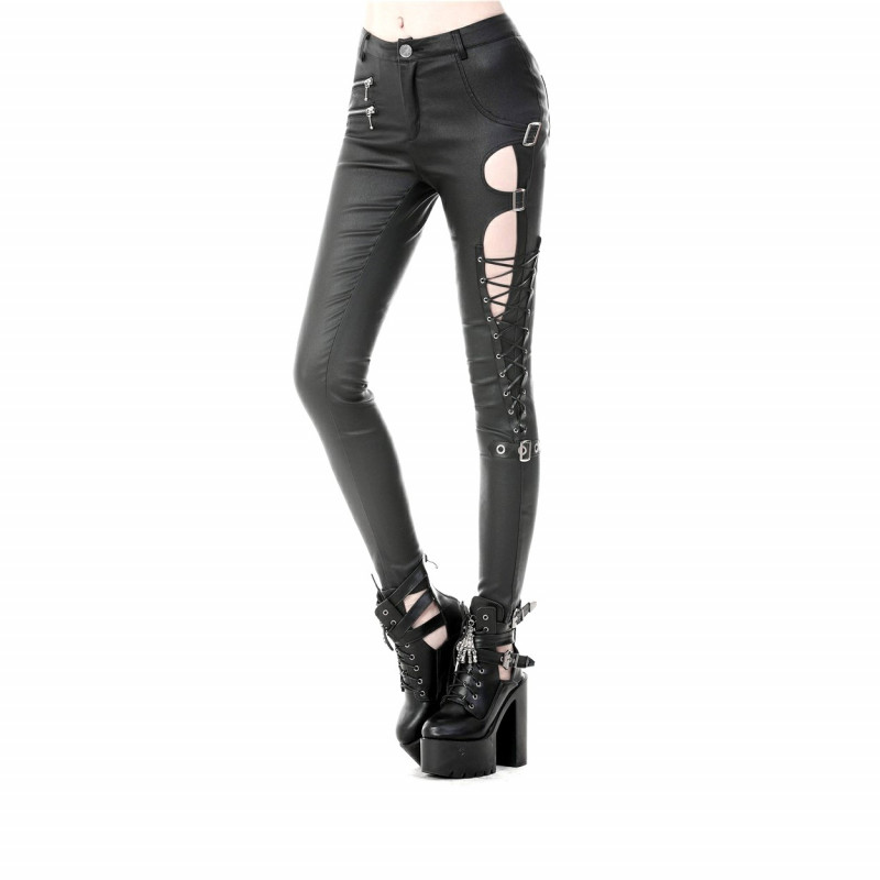 pantalon gotico de polipiel