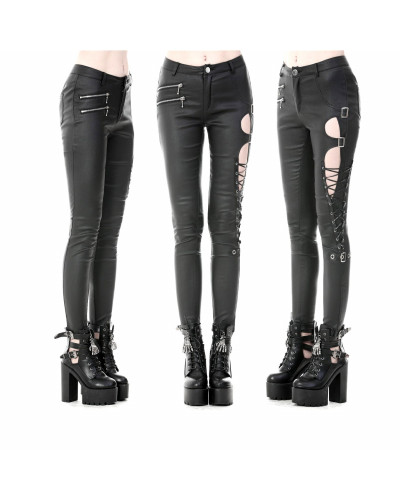 pantalon gotico de polipiel