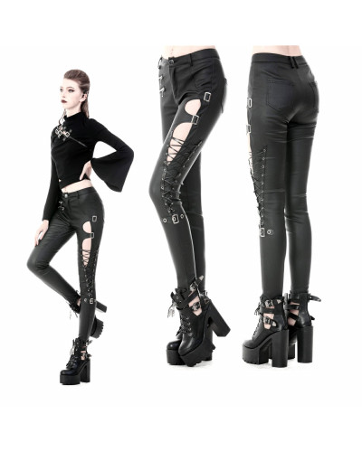 pantalon gotico de polipiel