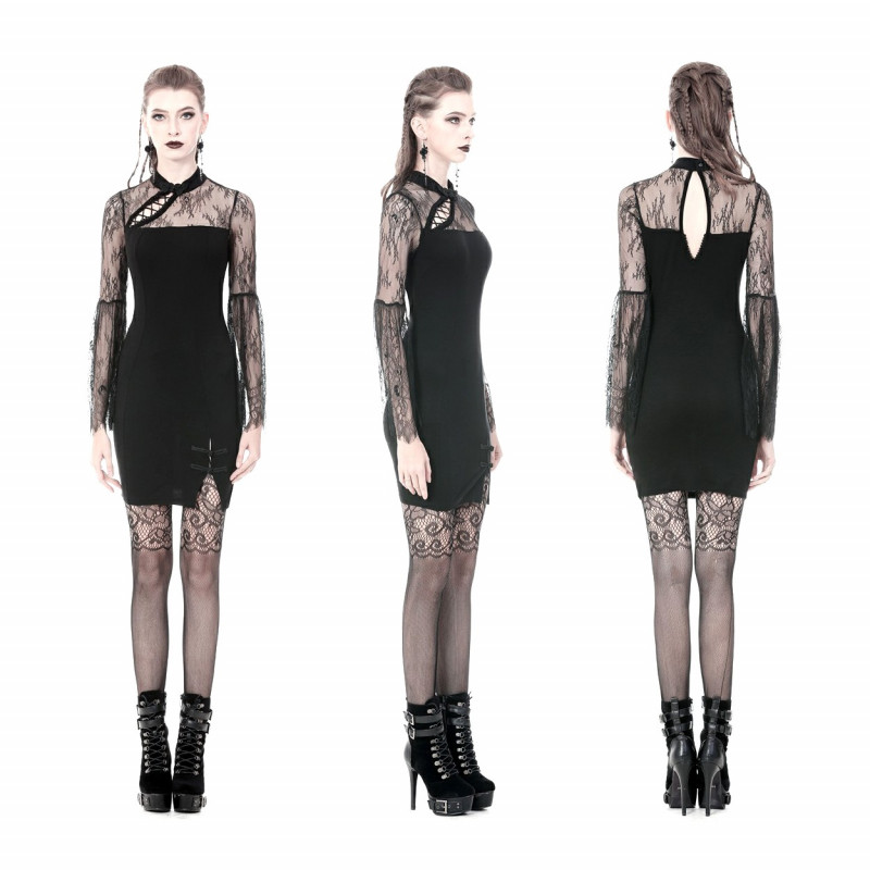 Vestido de Tubo con Encaje