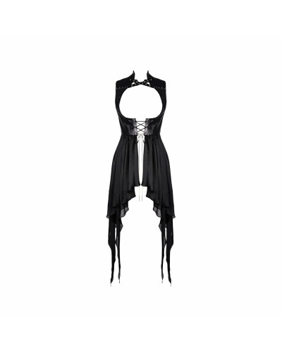 vestido corto con cinturon tipo corset
