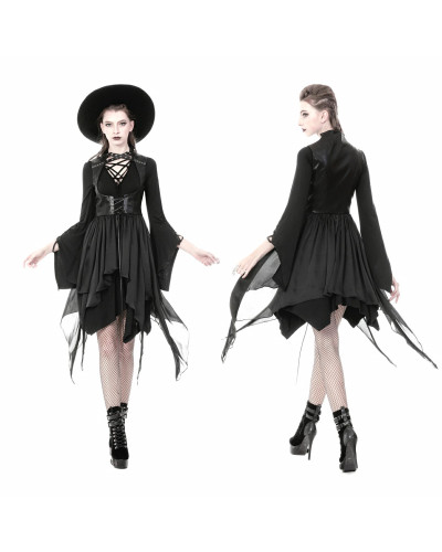vestido corto con cinturon tipo corset