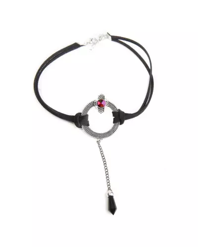 Choker with Ring and Red Stone from Crazyinlove Brand at €9.00