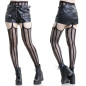 Mesh Tights with Stripes