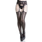 Strumpfhose aus Netzstoff mit Streifen