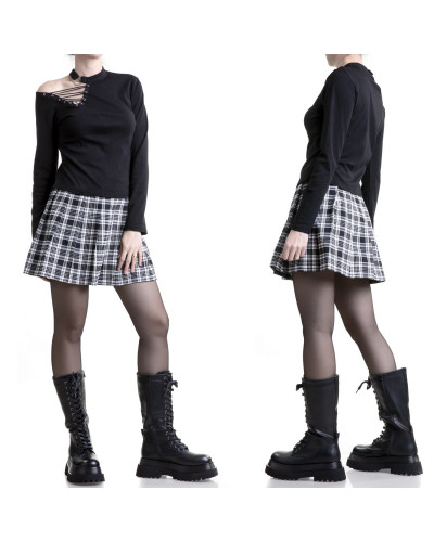 FALDA TARTAN BLANCA
