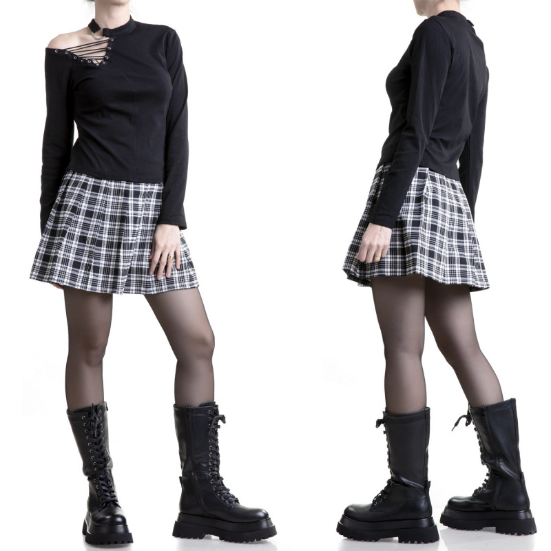 White Tartan Skirt